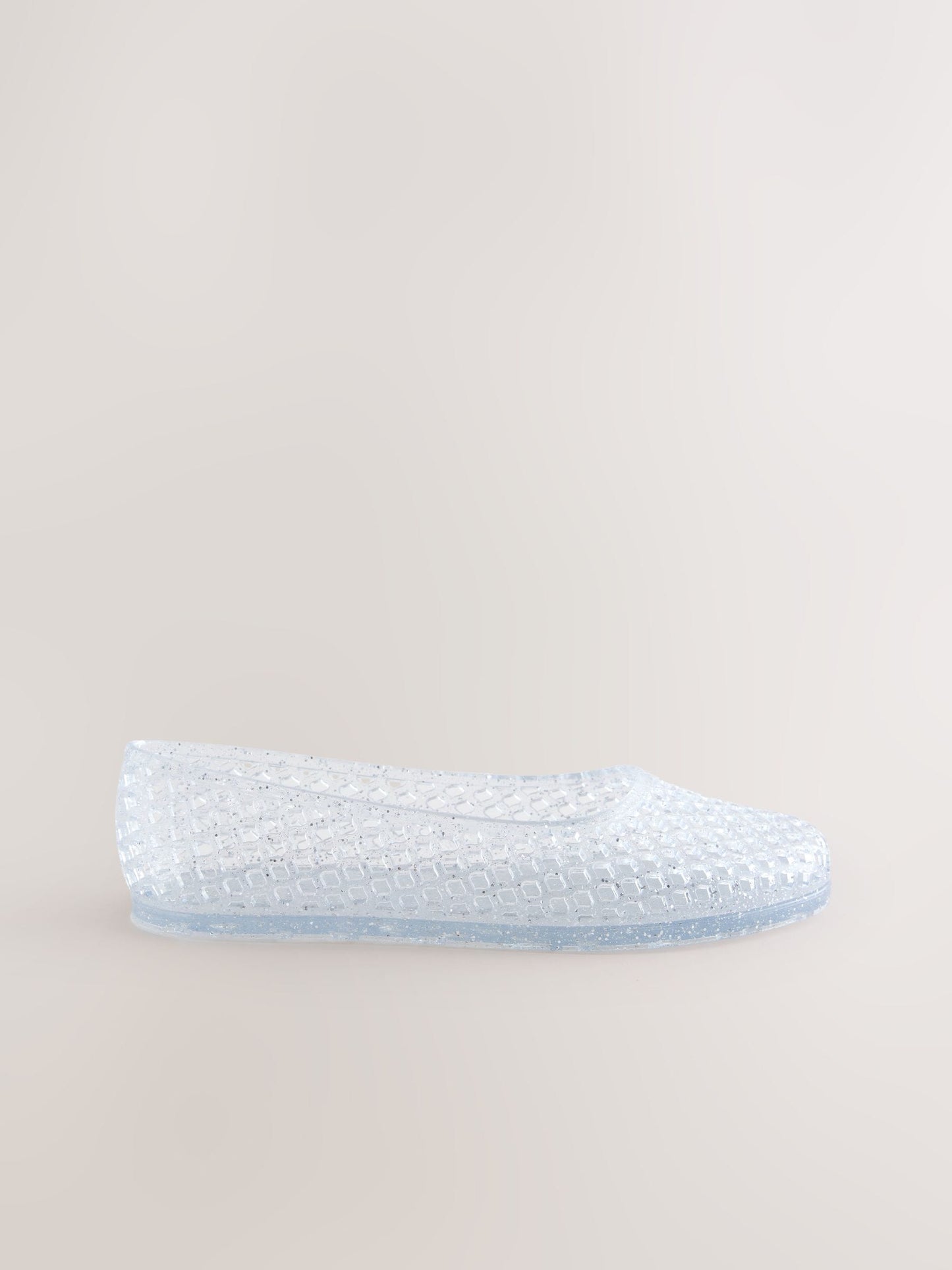 Silver Glitter Jelly Ballet Shoes image 2