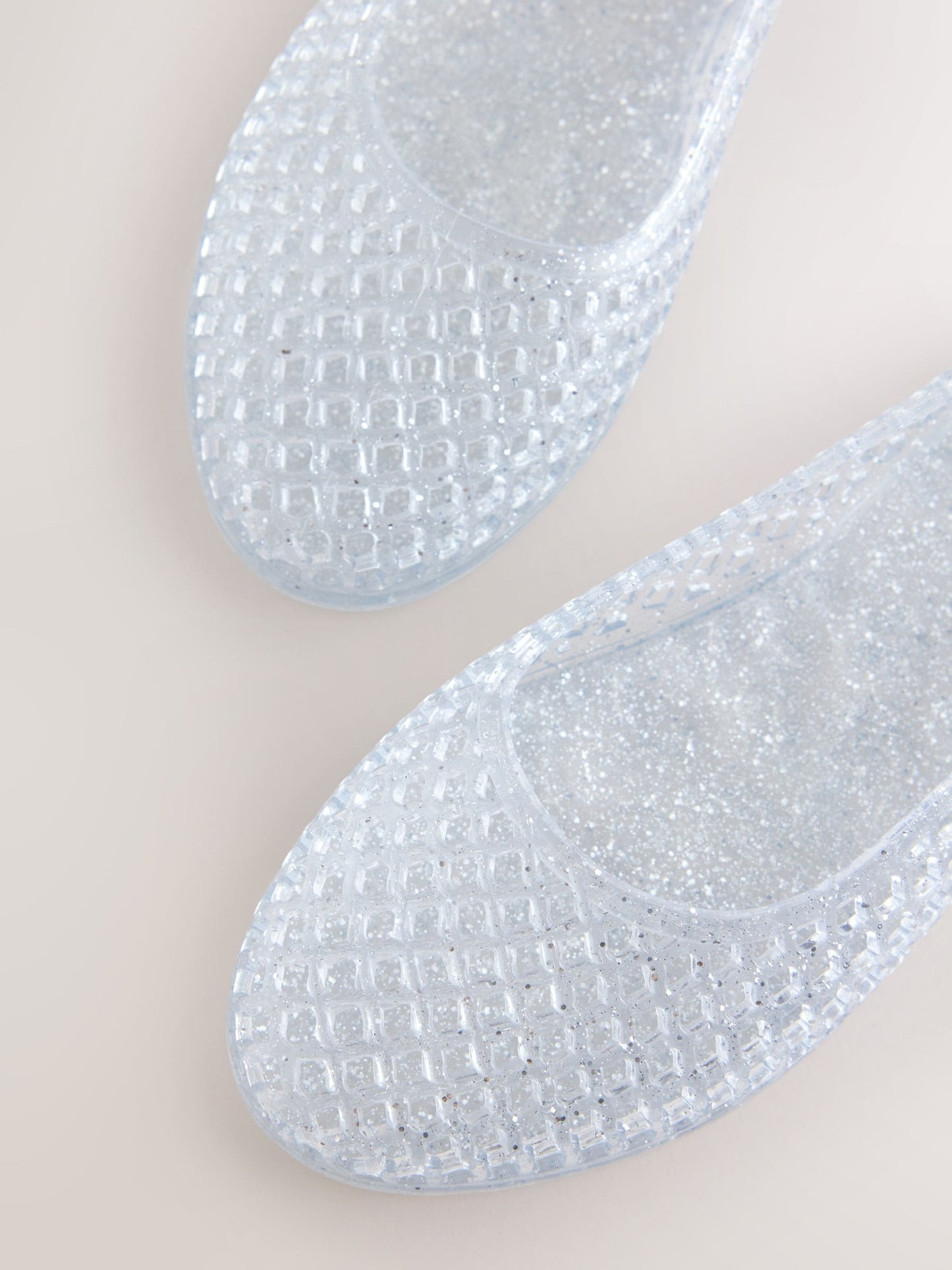 Silver Glitter Jelly Ballet Shoes image 3