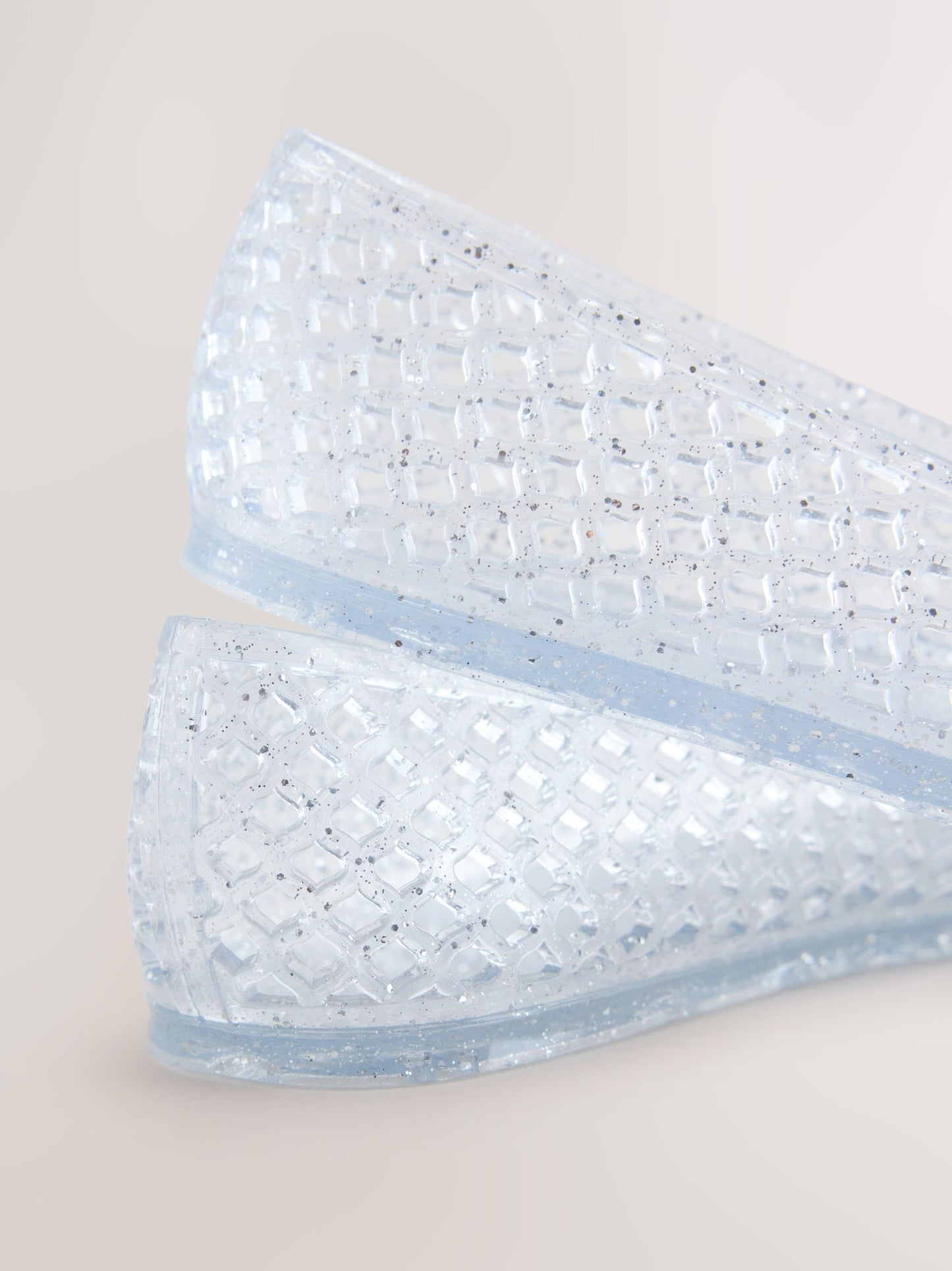 Silver Glitter Jelly Ballet Shoes image 4