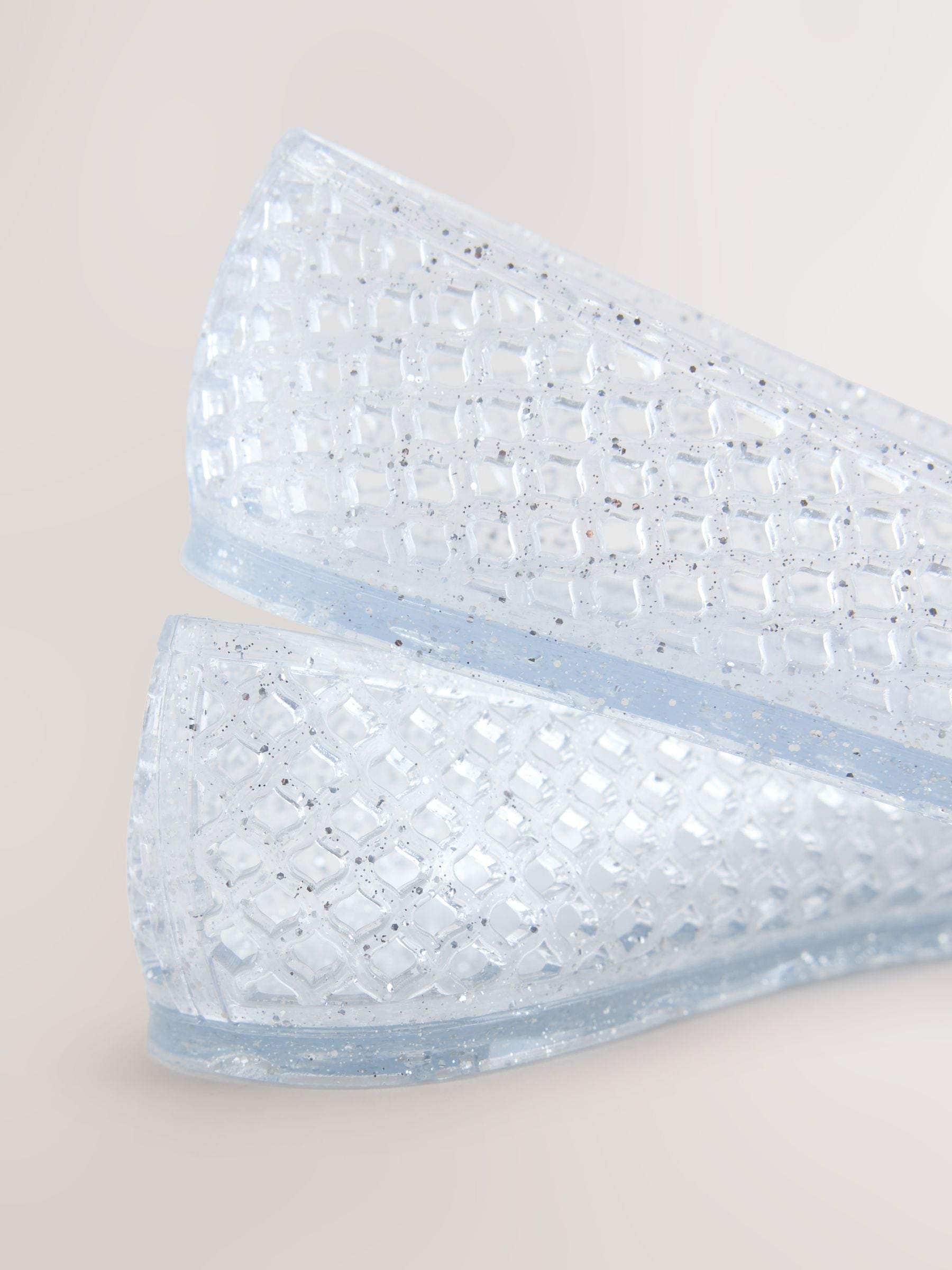 Silver Glitter Jelly Ballet Shoes image 4