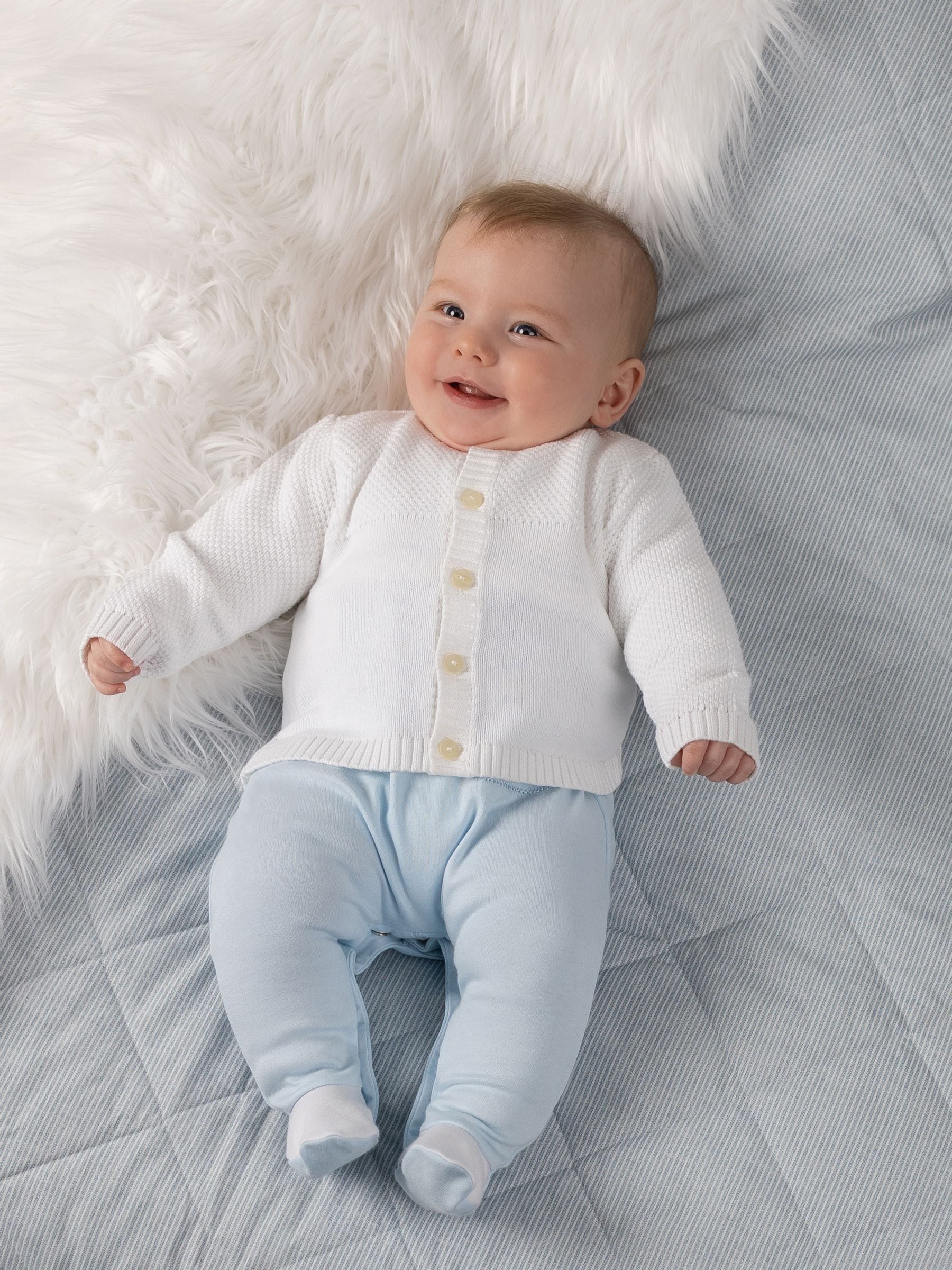 Dsiney Kidz - Emile Et Rose White True Knit Baby Cotton Cardigan image 1