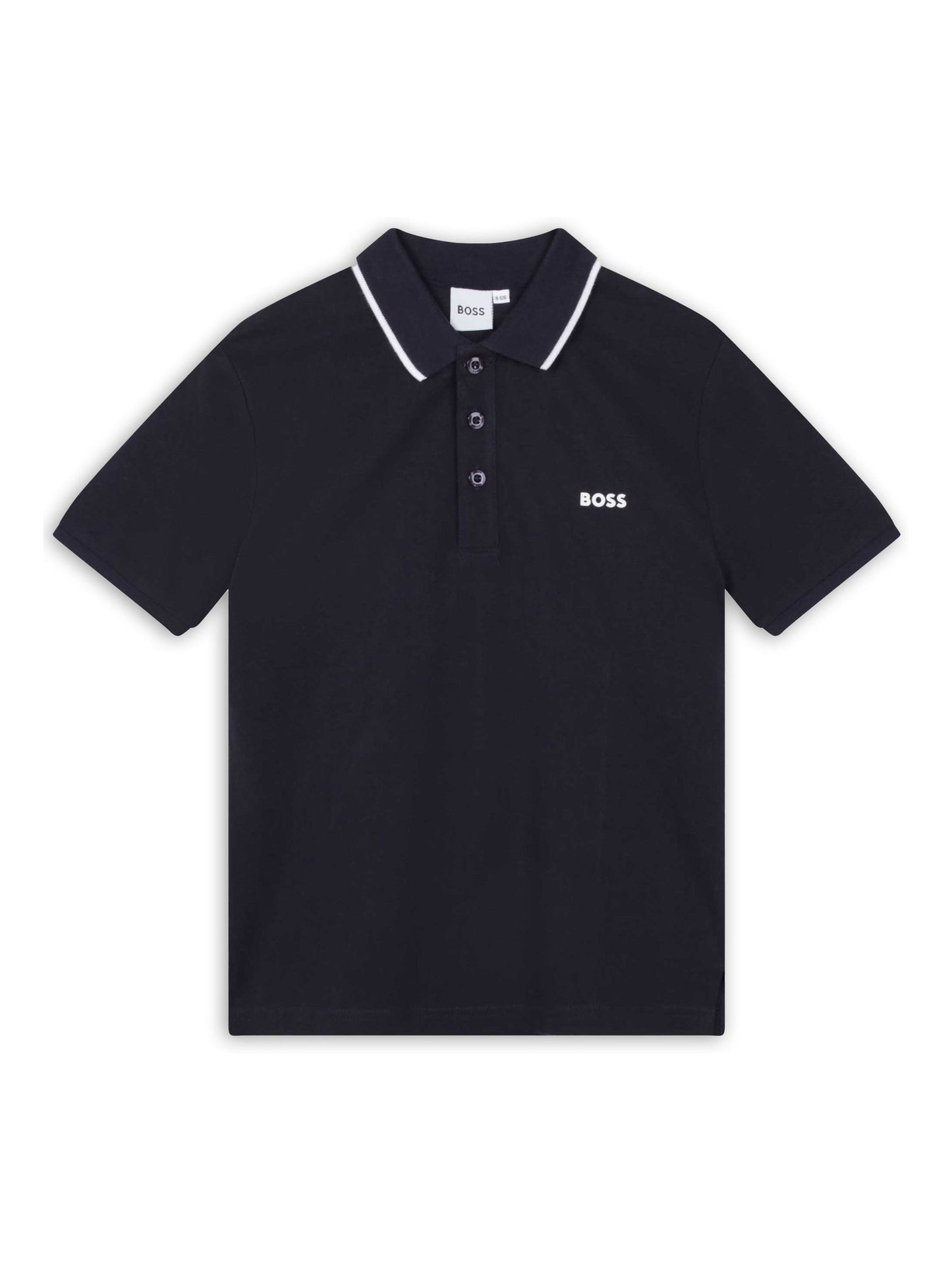 Dsiney Kidz - BOSS Navy 100% Cotton Short Sleeved Logo Polo Shirt image 1