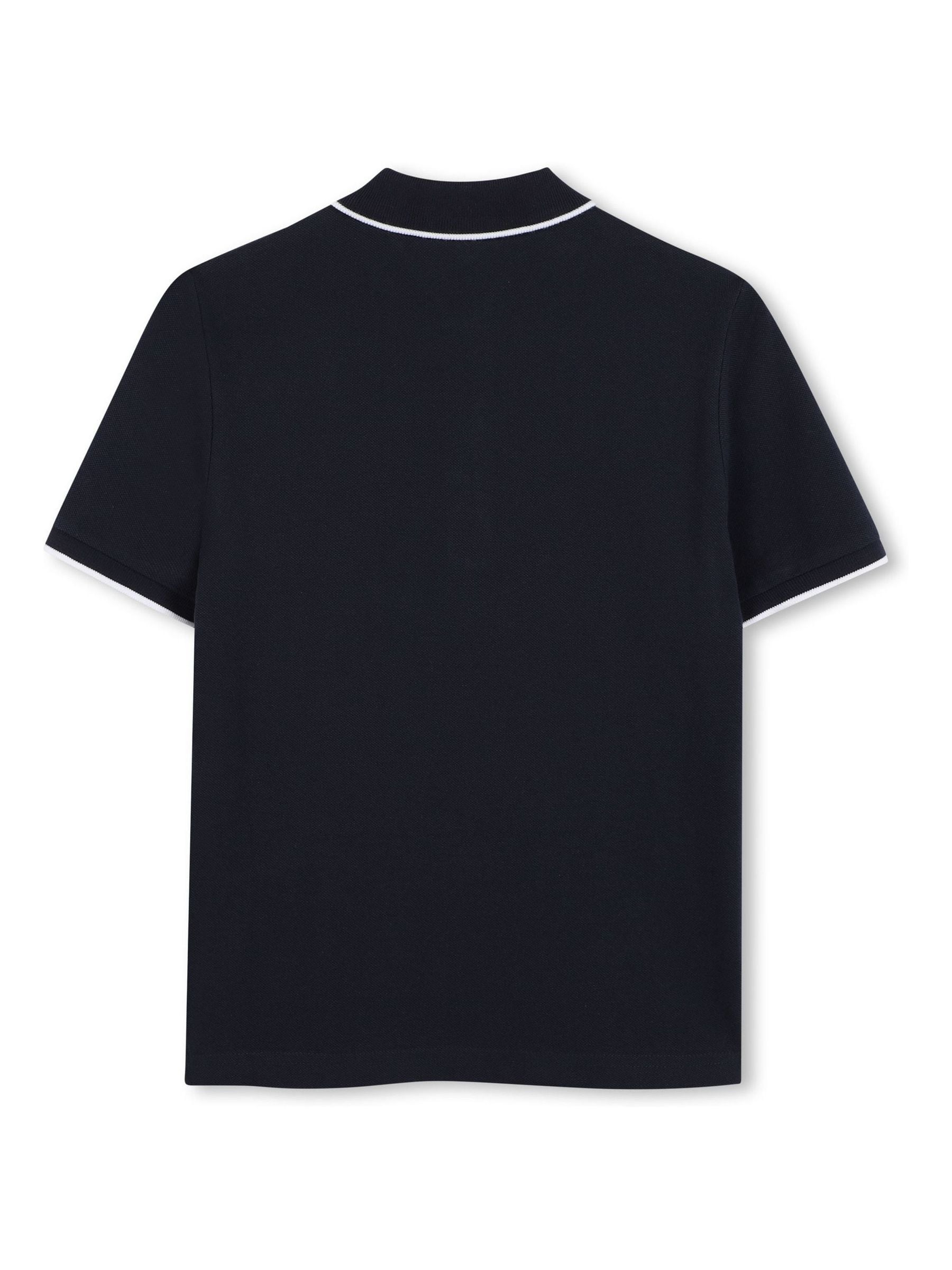 Dsiney Kidz - BOSS Navy 100% Cotton Short Sleeved Logo Polo Shirt image 2