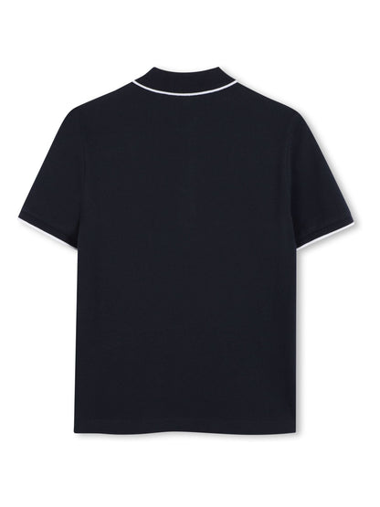Dsiney Kidz - BOSS Navy 100% Cotton Short Sleeved Logo Polo Shirt image 2
