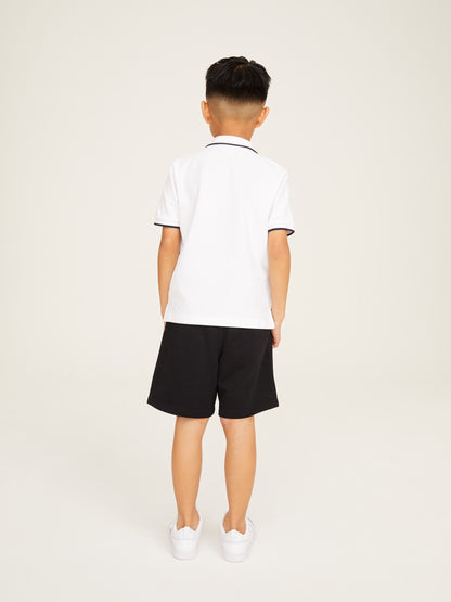 Dsiney Kidz - BOSS White 100% Cotton Short Sleeved Logo Polo Shirt image 2