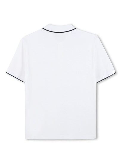 Dsiney Kidz - BOSS White 100% Cotton Short Sleeved Logo Polo Shirt image 6