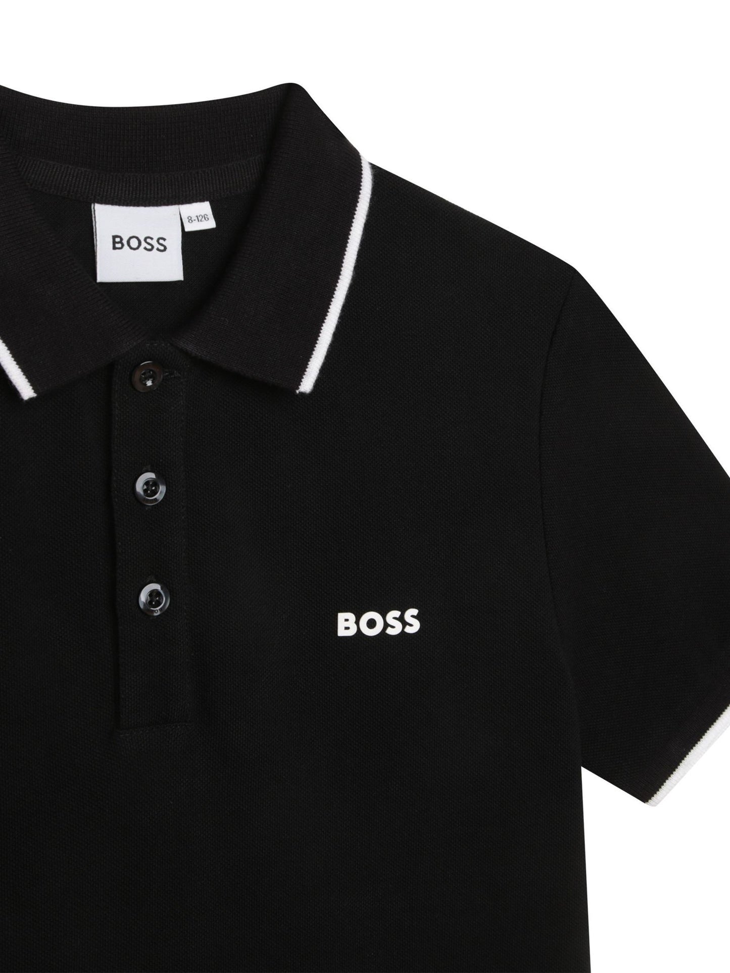 Dsiney Kidz - BOSS Black 100% Cotton Short Sleeved Logo Polo Shirt image 3