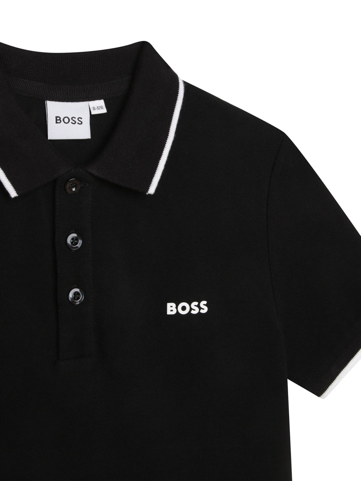 Dsiney Kidz - BOSS Black 100% Cotton Short Sleeved Logo Polo Shirt image 3