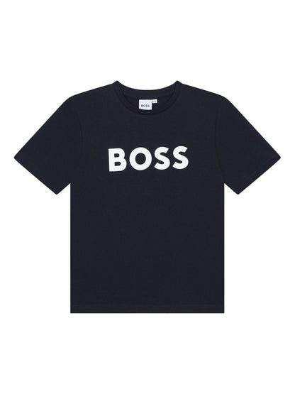 Dsiney Kidz - BOSS Navy Logo Short Sleeve T-Shirt image 2