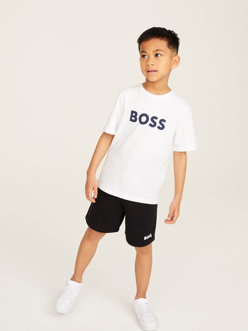 Dsiney Kidz - BOSS White Logo Short Sleeve T-Shirt image 1