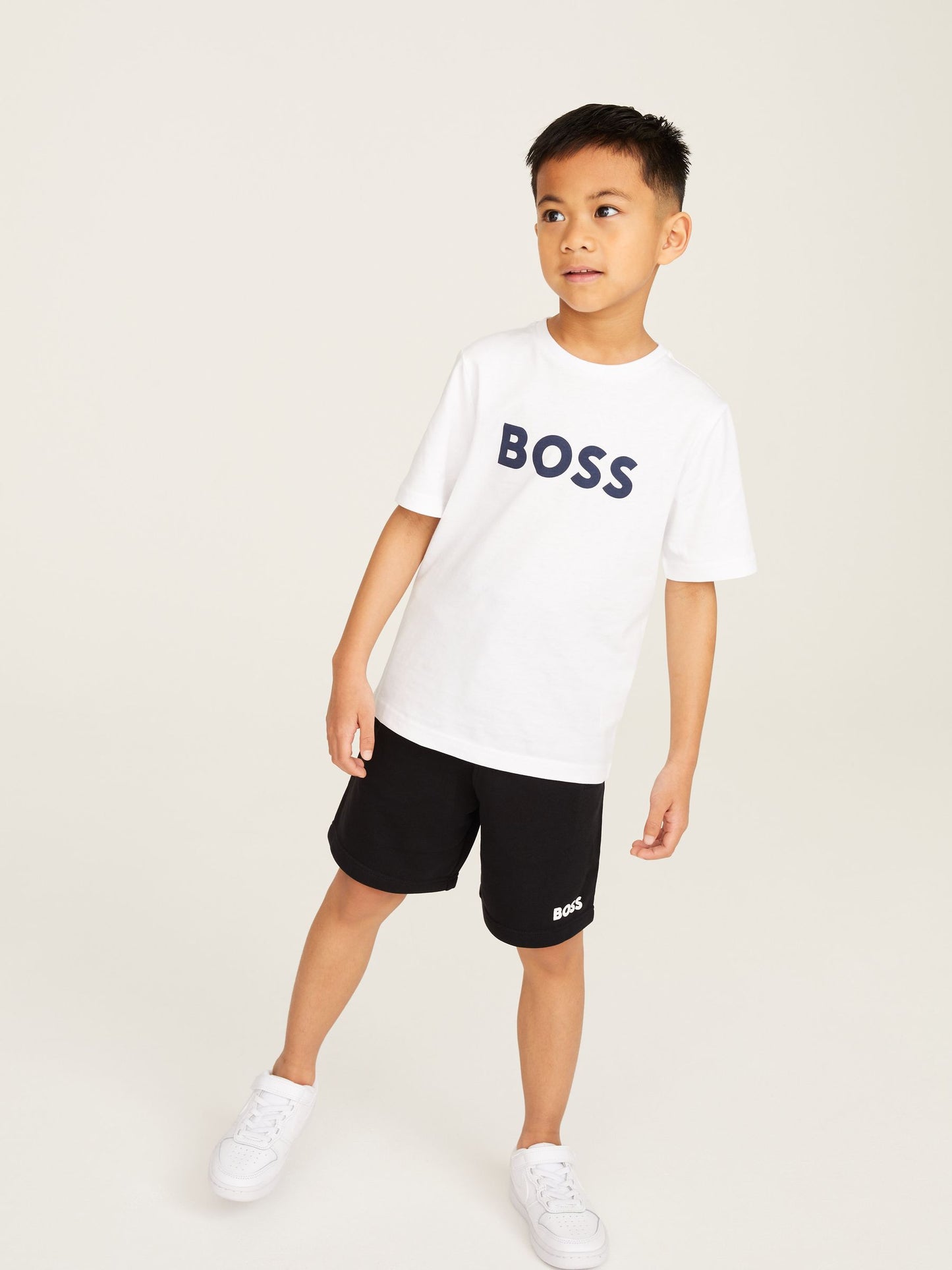 Dsiney Kidz - BOSS White Logo Short Sleeve T-Shirt image 1