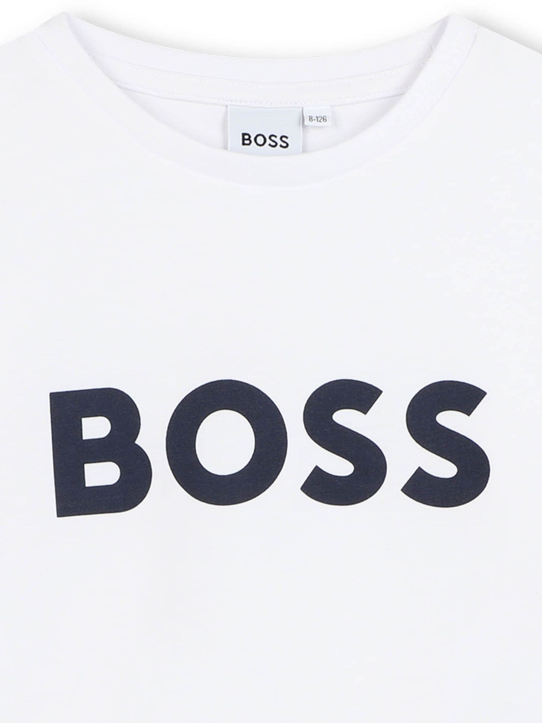 Dsiney Kidz - BOSS White Logo Short Sleeve T-Shirt image 6