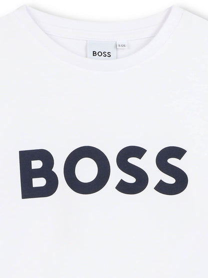 Dsiney Kidz - BOSS White Logo Short Sleeve T-Shirt image 6