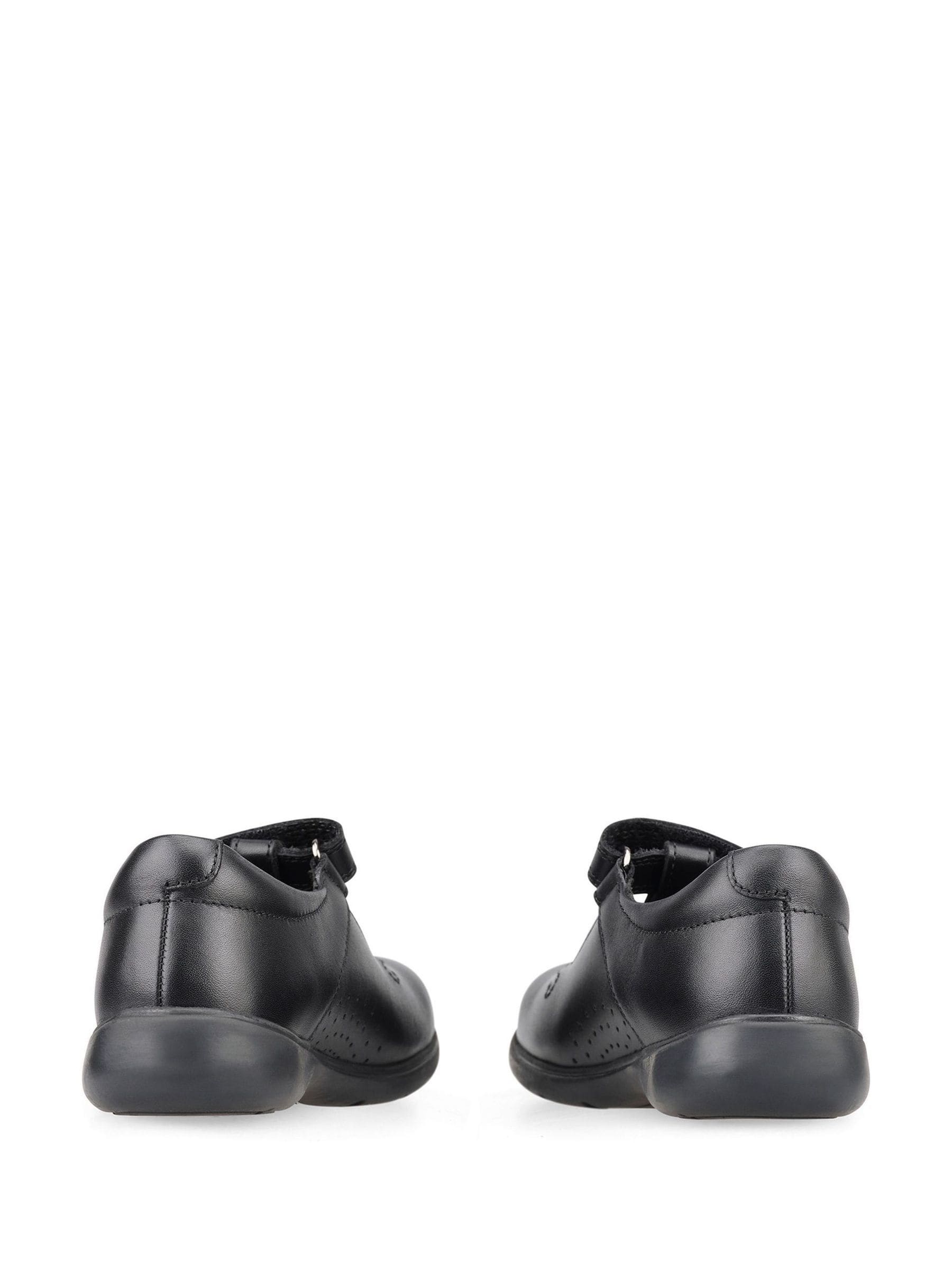 Start Rite Black Wide Fit Star Jump T-Bar Leather School Shoes image 5