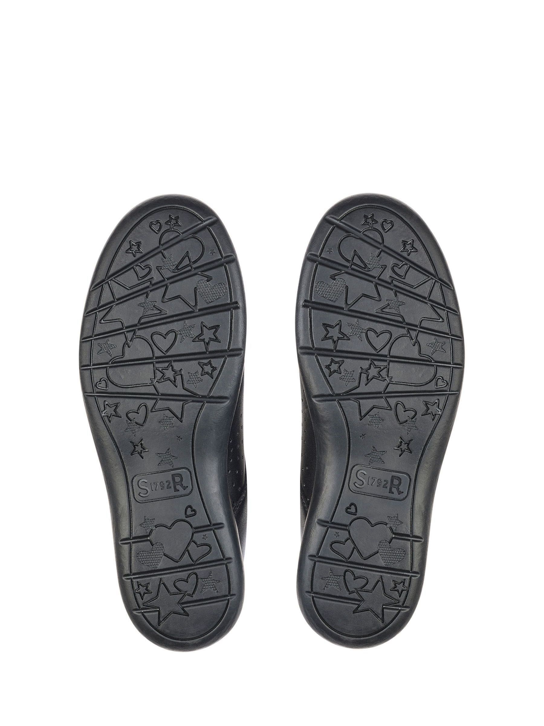 Start Rite Black Wide Fit Star Jump T-Bar Leather School Shoes image 6