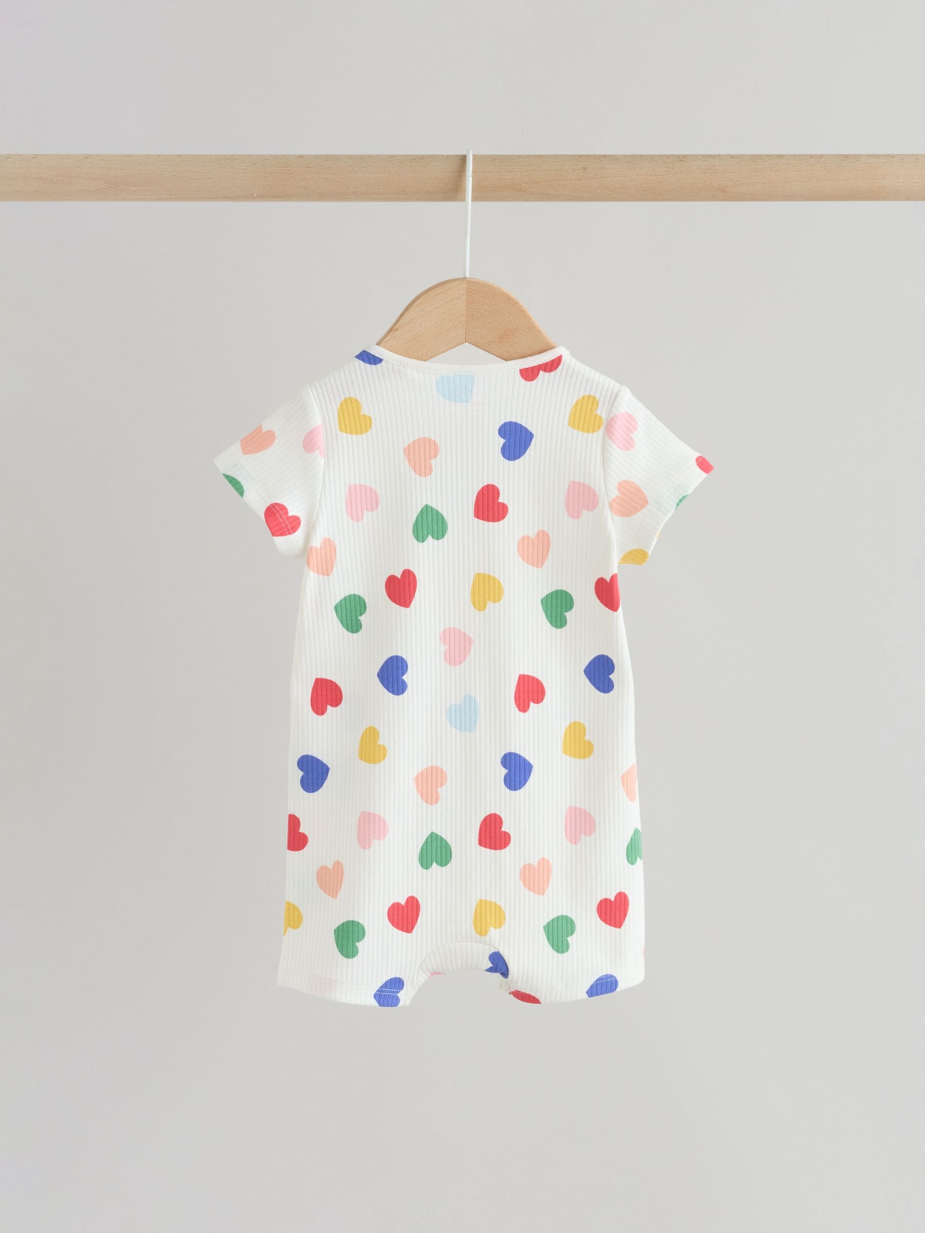 White/Blue/Red Two Way Zip Baby Rompers 3 Pack (0mths-3yrs) image 4