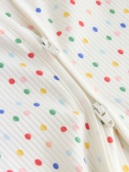 White/Blue/Red Two Way Zip Baby Rompers 3 Pack (0mths-3yrs) image 9
