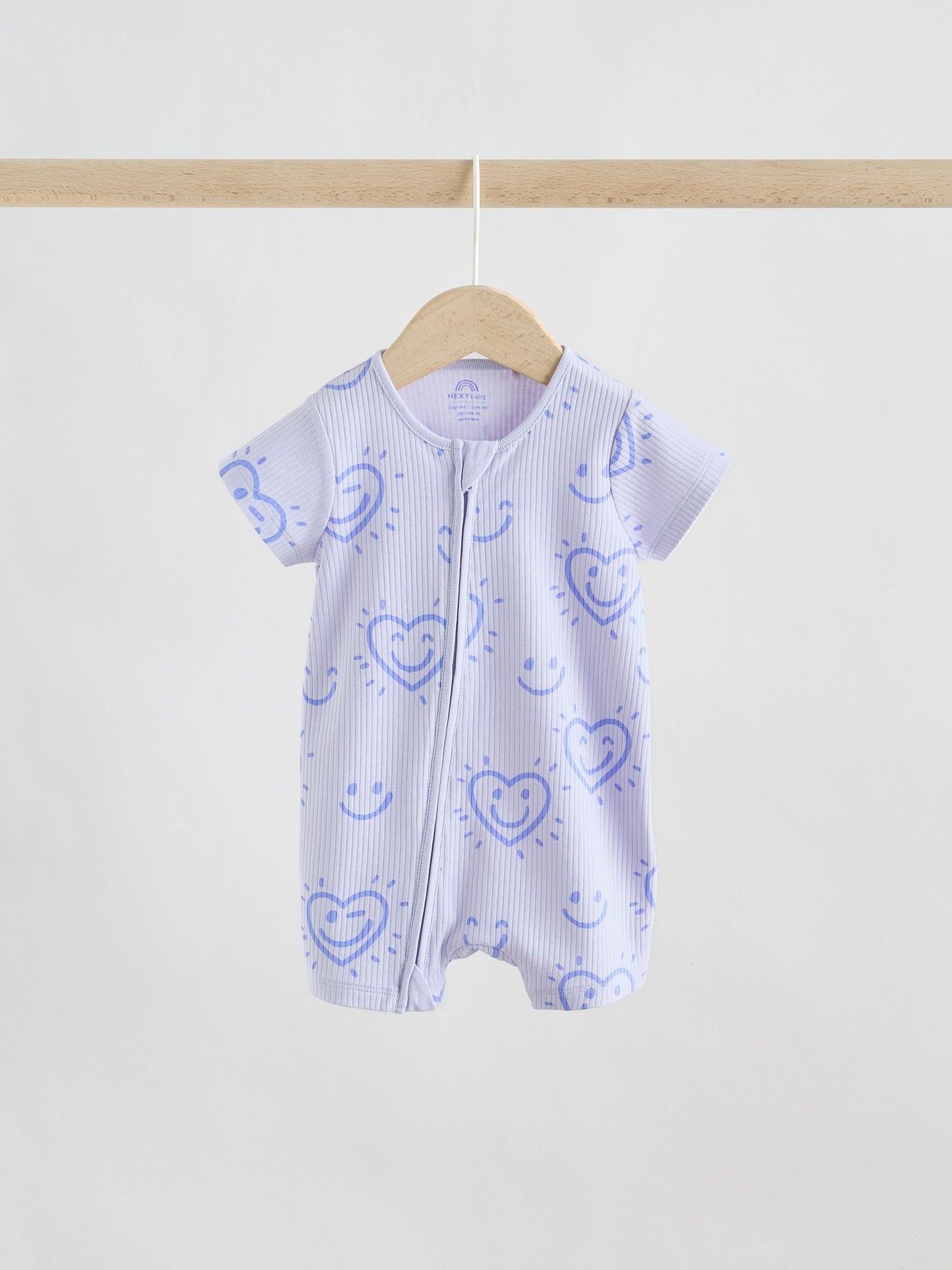 Lilac Purple Two Way Zip Baby Sleepsuits 3 Pack (0mths-3yrs) image 3
