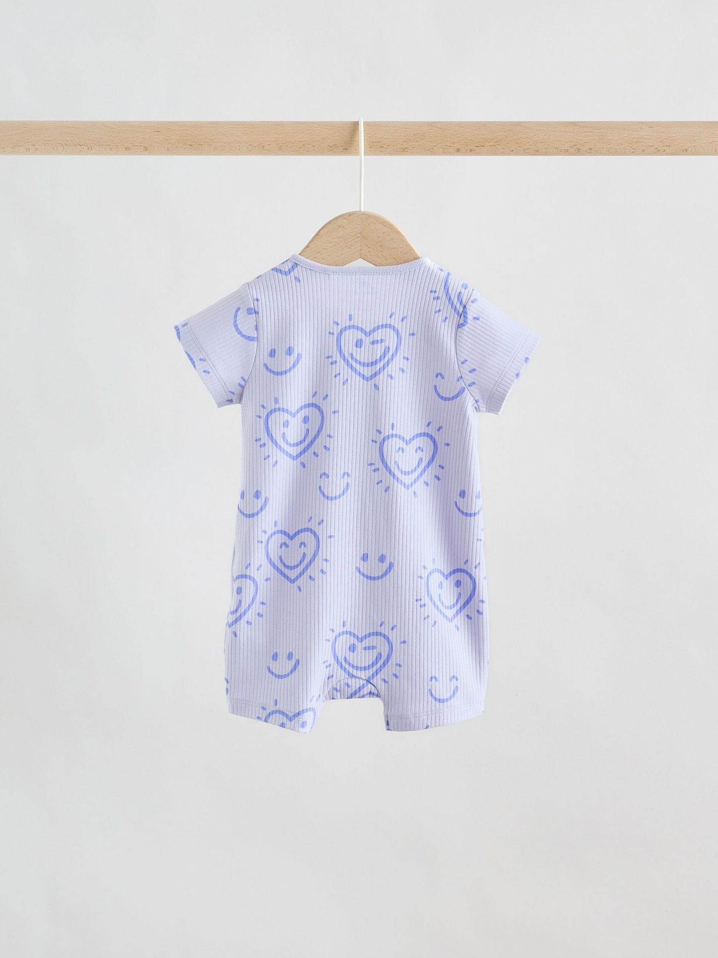 Lilac Purple Two Way Zip Baby Sleepsuits 3 Pack (0mths-3yrs) image 4