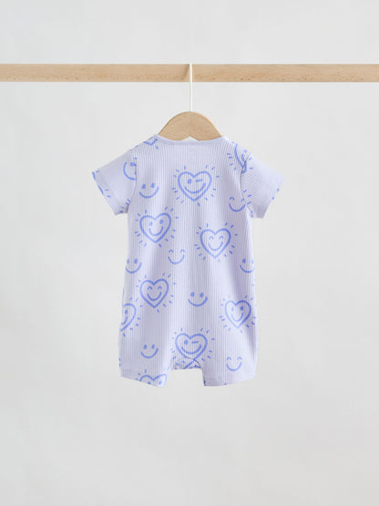 Lilac Purple Two Way Zip Baby Sleepsuits 3 Pack (0mths-3yrs) image 4