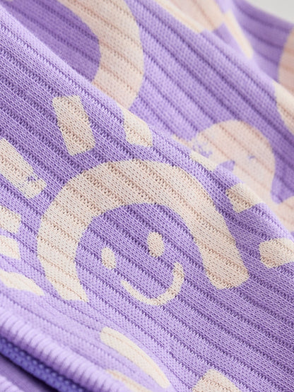 Lilac Purple Two Way Zip Baby Sleepsuits 3 Pack (0mths-3yrs) image 8