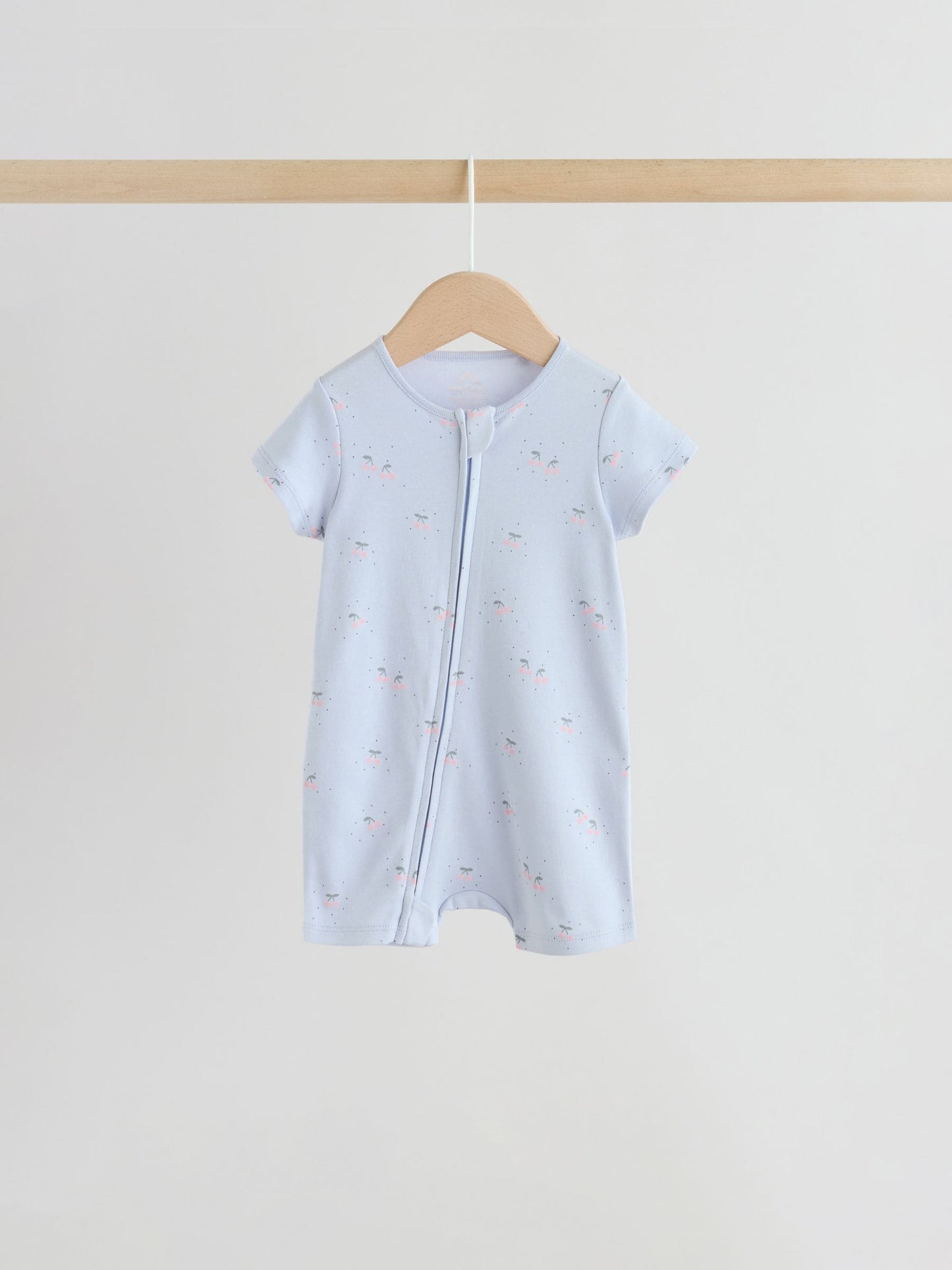 Pink/Blue Two Way Zip Baby Rompers 3 Pack (0mths-3yrs) image 4