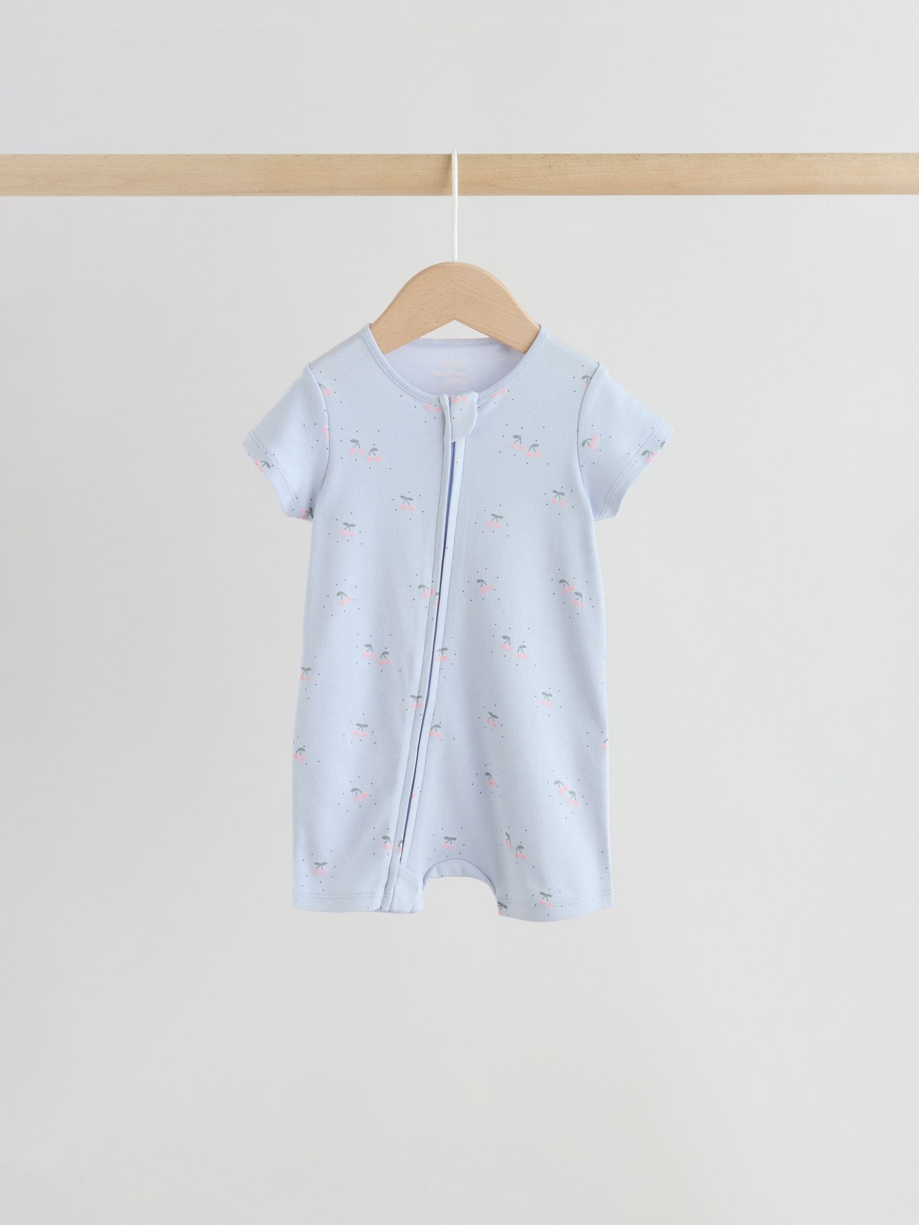 Pink/Blue Two Way Zip Baby Rompers 3 Pack (0mths-3yrs) image 4