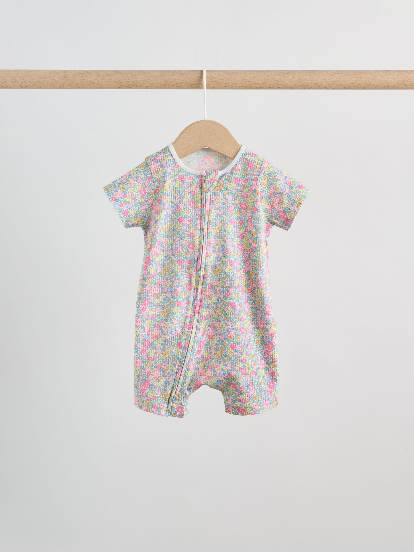Pink/Yellow Two Way Zip Baby Rompers 3 Pack (0mths-3yrs) image 5