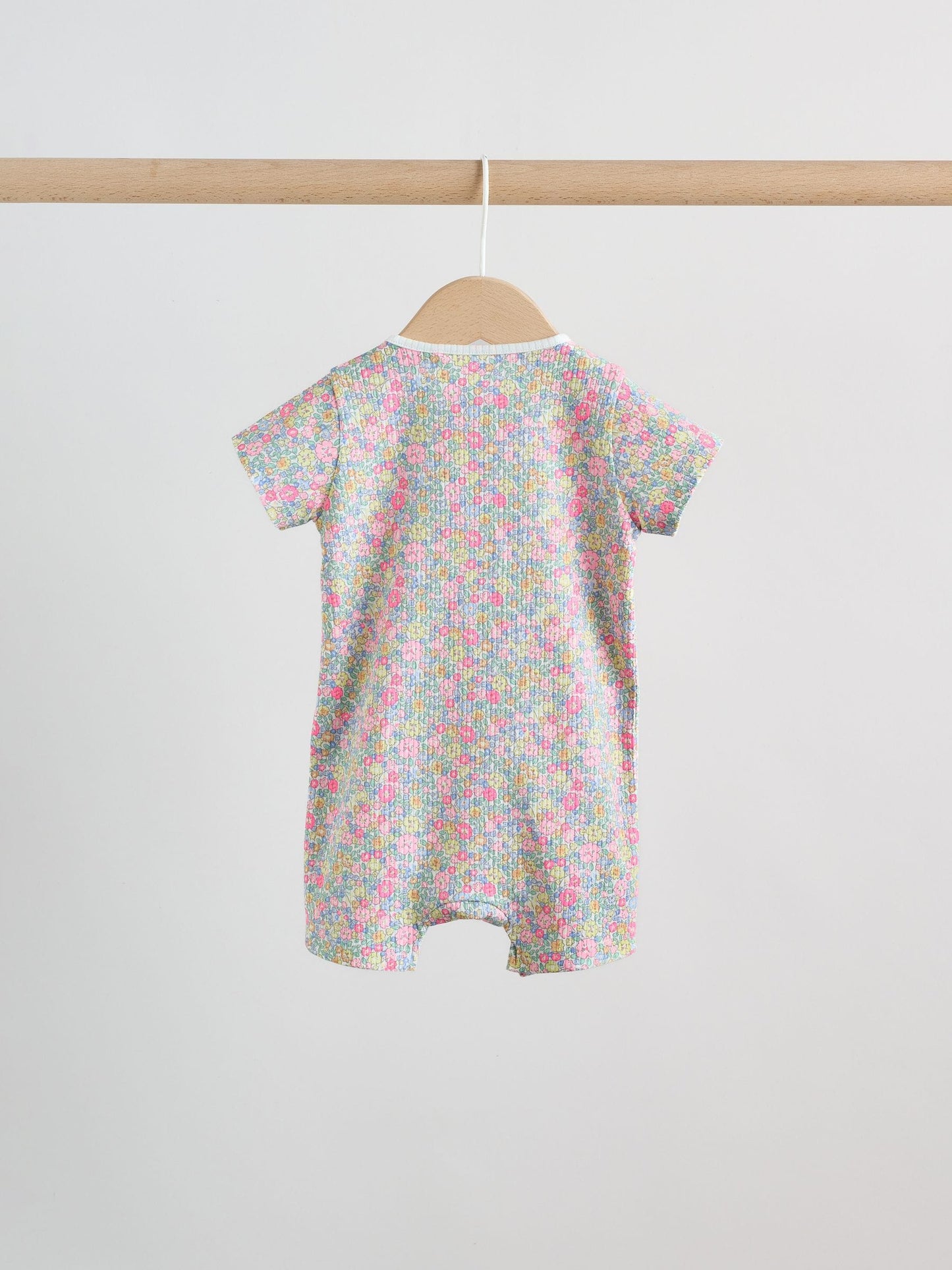 Pink/Yellow Two Way Zip Baby Rompers 3 Pack (0mths-3yrs) image 6