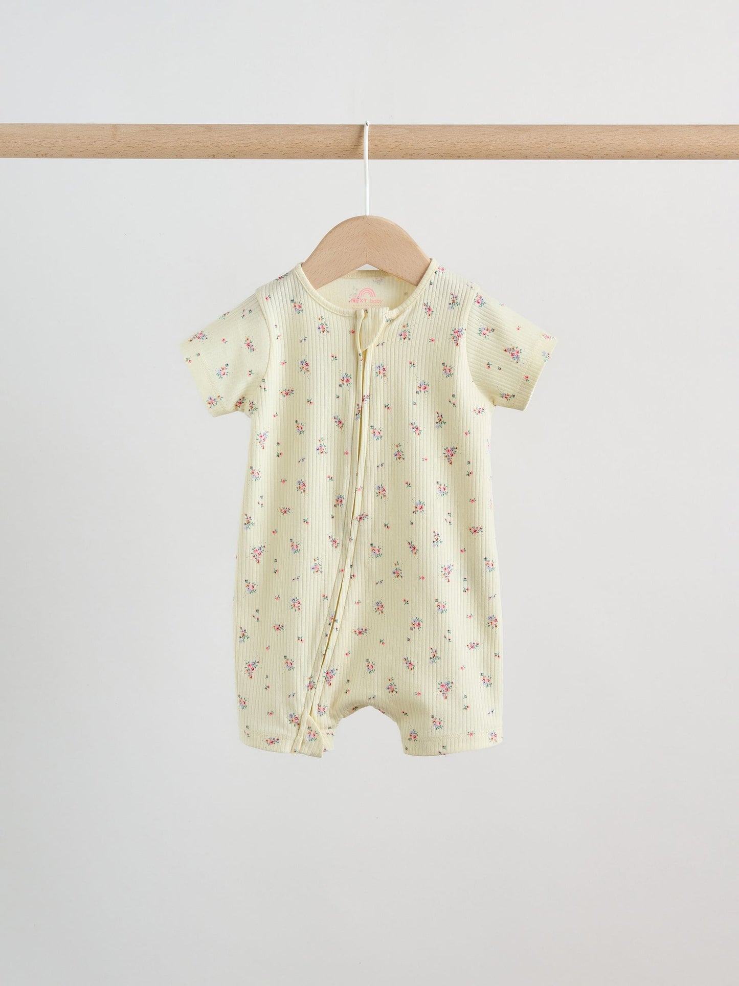 Pink/Yellow Two Way Zip Baby Rompers 3 Pack (0mths-3yrs) image 7
