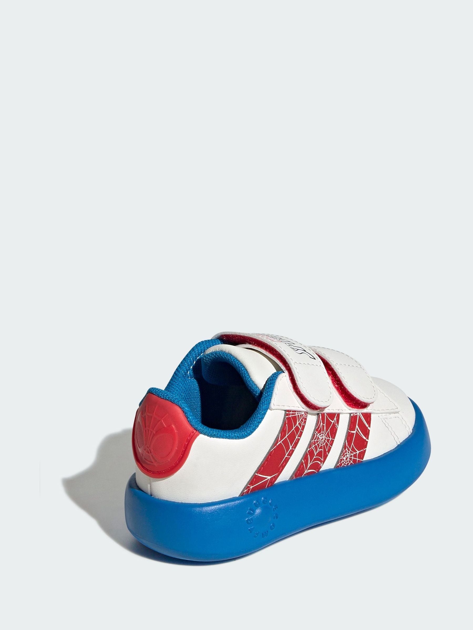 adidas White x Marvel Spider-Man Grand Court Shoes image 3