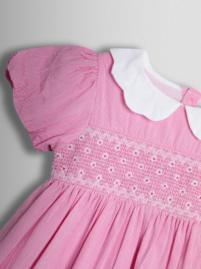 JoJo Maman Bébé Pink Bud Floral Smocked Party Dress image 5