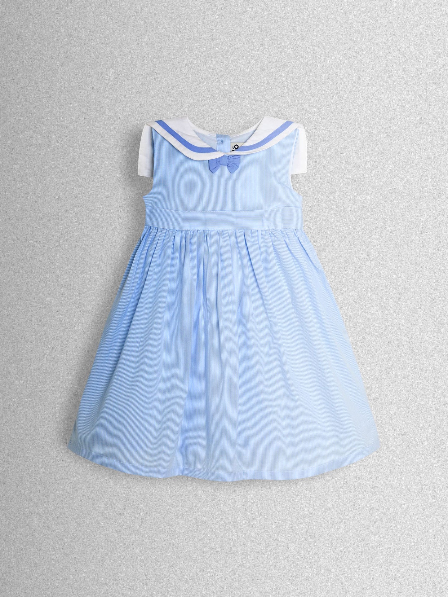 JoJo Maman Bébé Blue Sailor Stripe Party Dress image 3