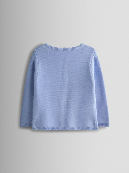 Dsiney Kidz - JoJo Maman Bébé Cornflower Blue Scalloped Cardigan image 2