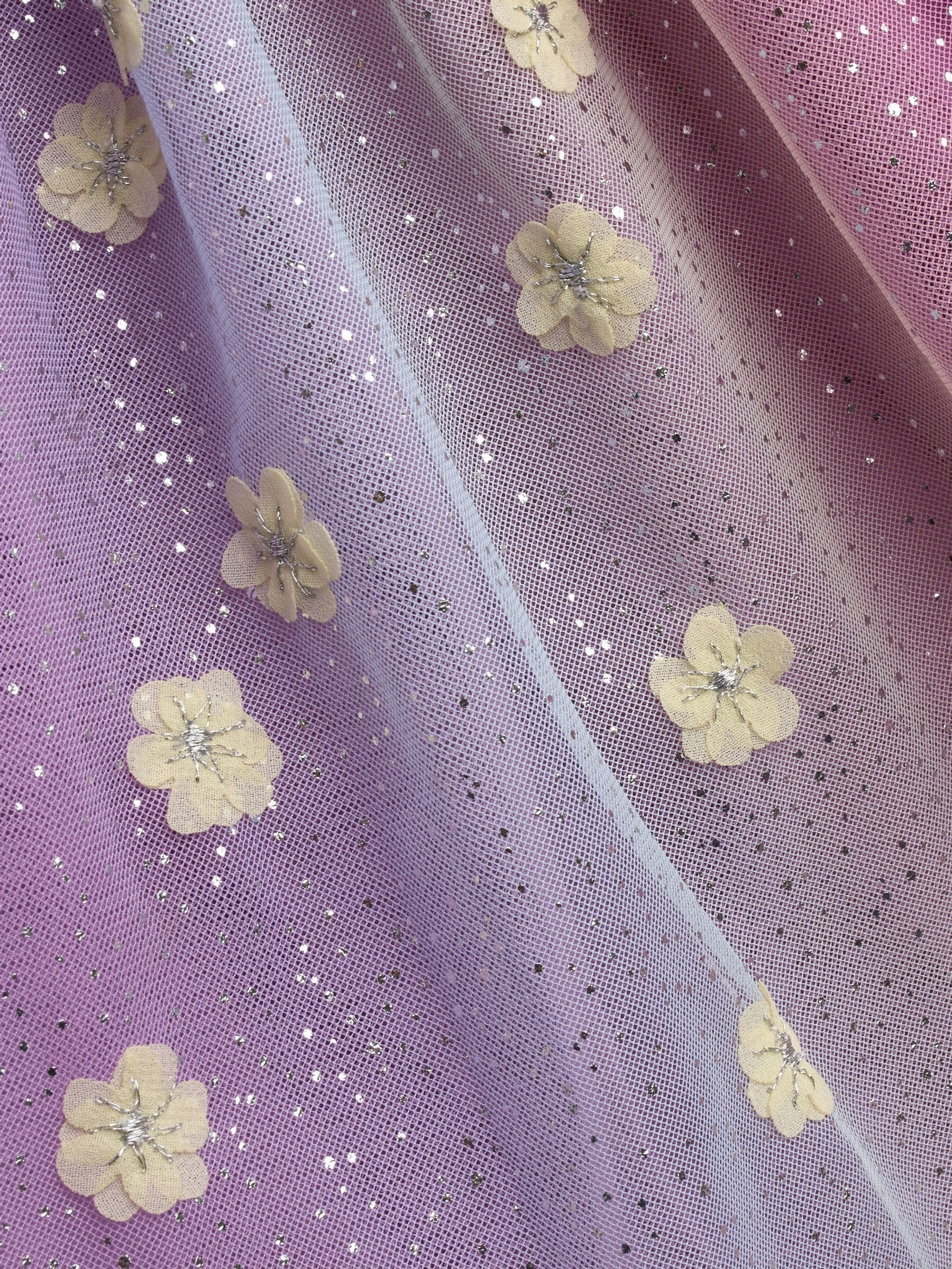 JoJo Maman Bébé Lilac Purple Unicorn Appliqué Tulle Party Dress image 5