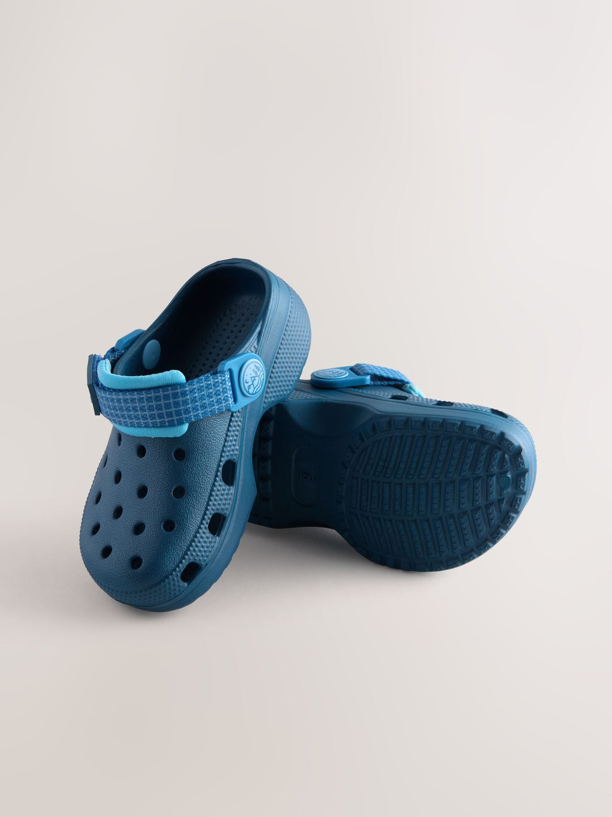 Navy Blue Tape Strap Clogs image 3