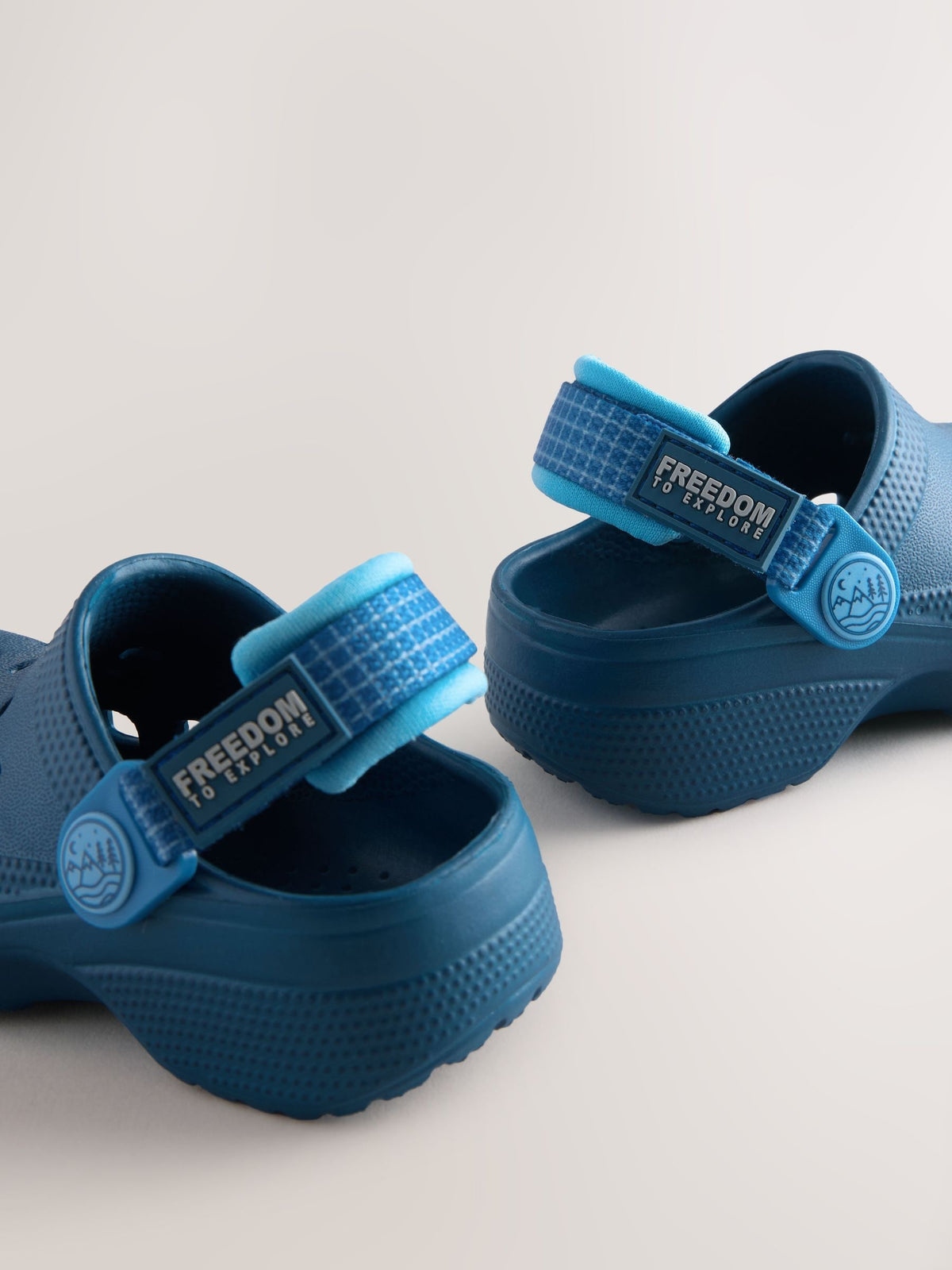 Navy Blue Tape Strap Clogs image 4