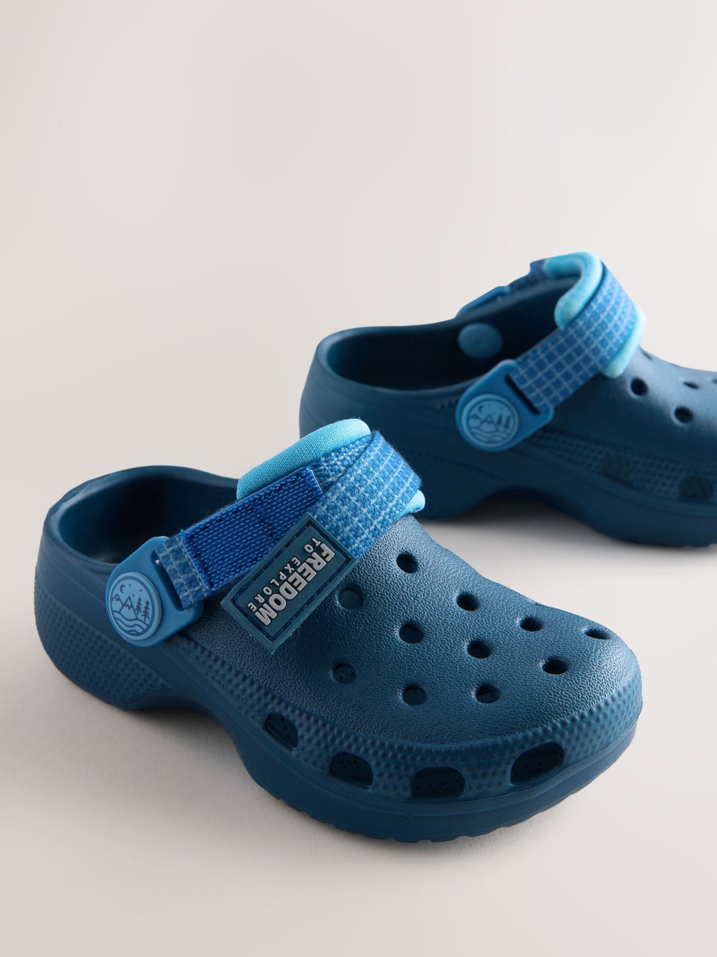 Navy Blue Tape Strap Clogs image 5