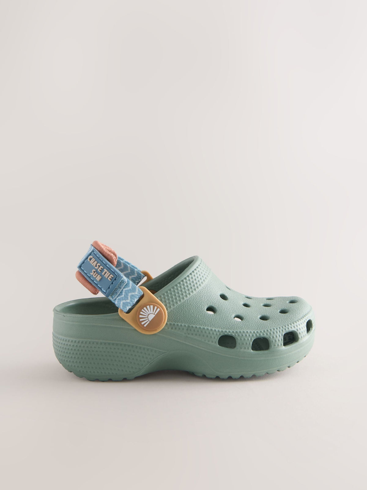 Sage Green Tape Strap Clogs image 2