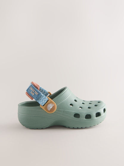 Sage Green Tape Strap Clogs image 2