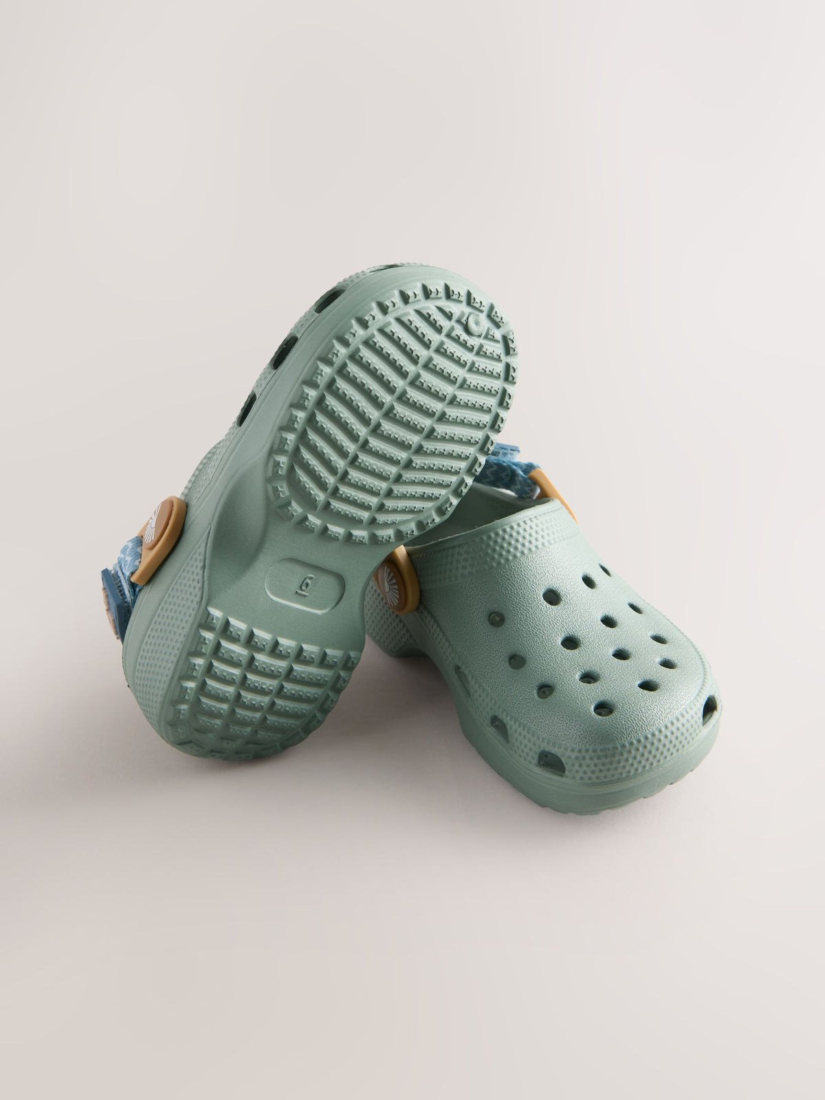 Sage Green Tape Strap Clogs image 3
