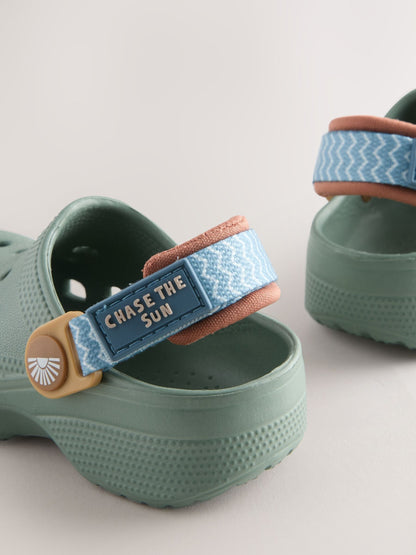 Sage Green Tape Strap Clogs image 4