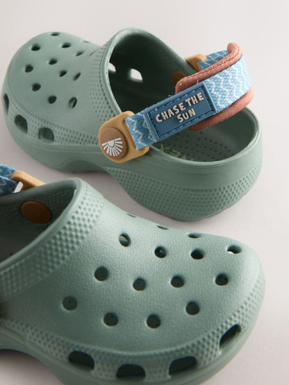 Sage Green Tape Strap Clogs image 5