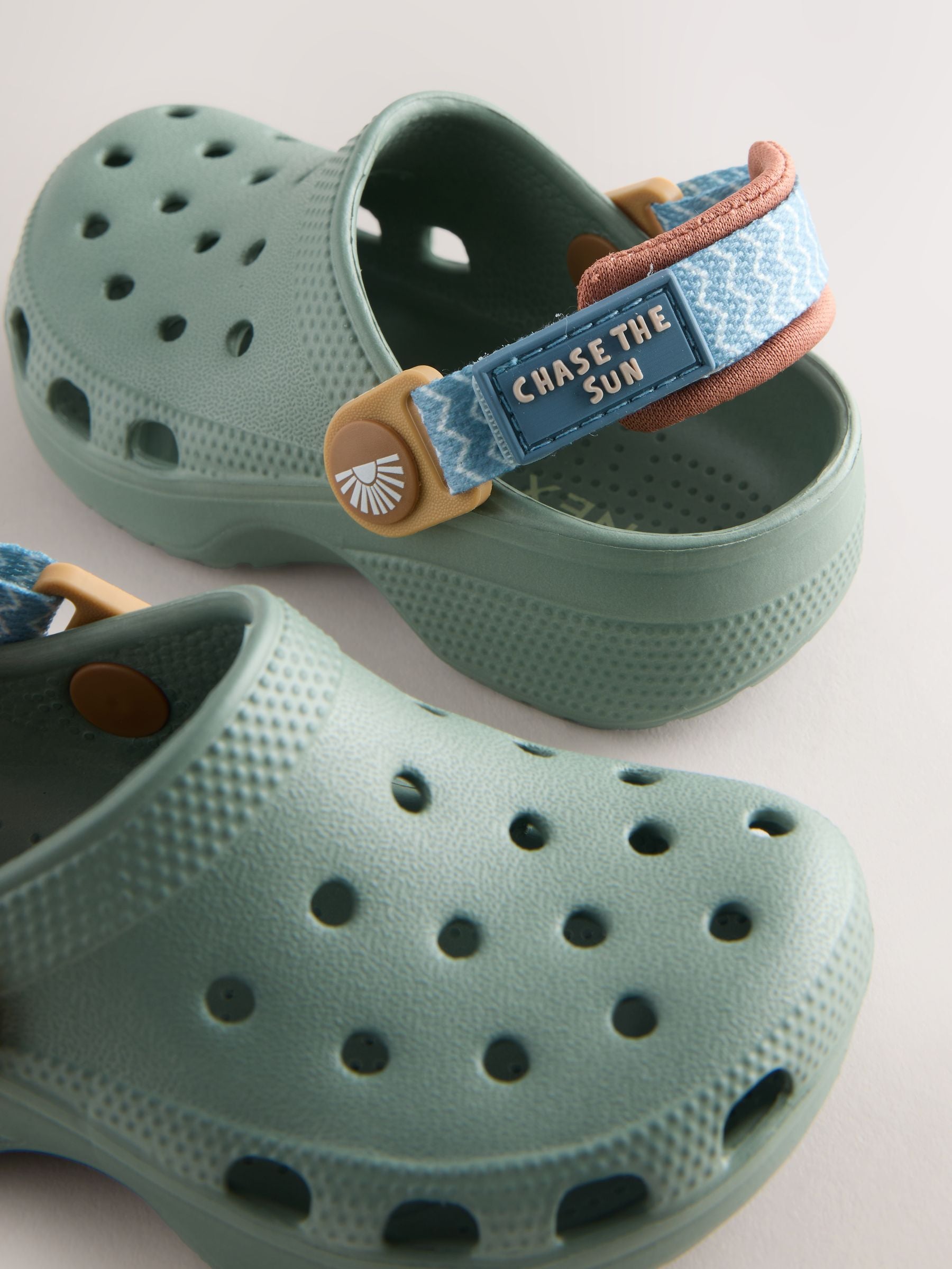 Sage Green Tape Strap Clogs image 5