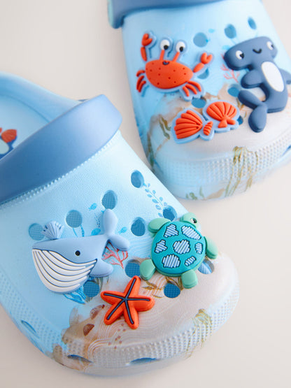Blue Sea Creatures Standard Fit (F) Comfort Clogs image 5