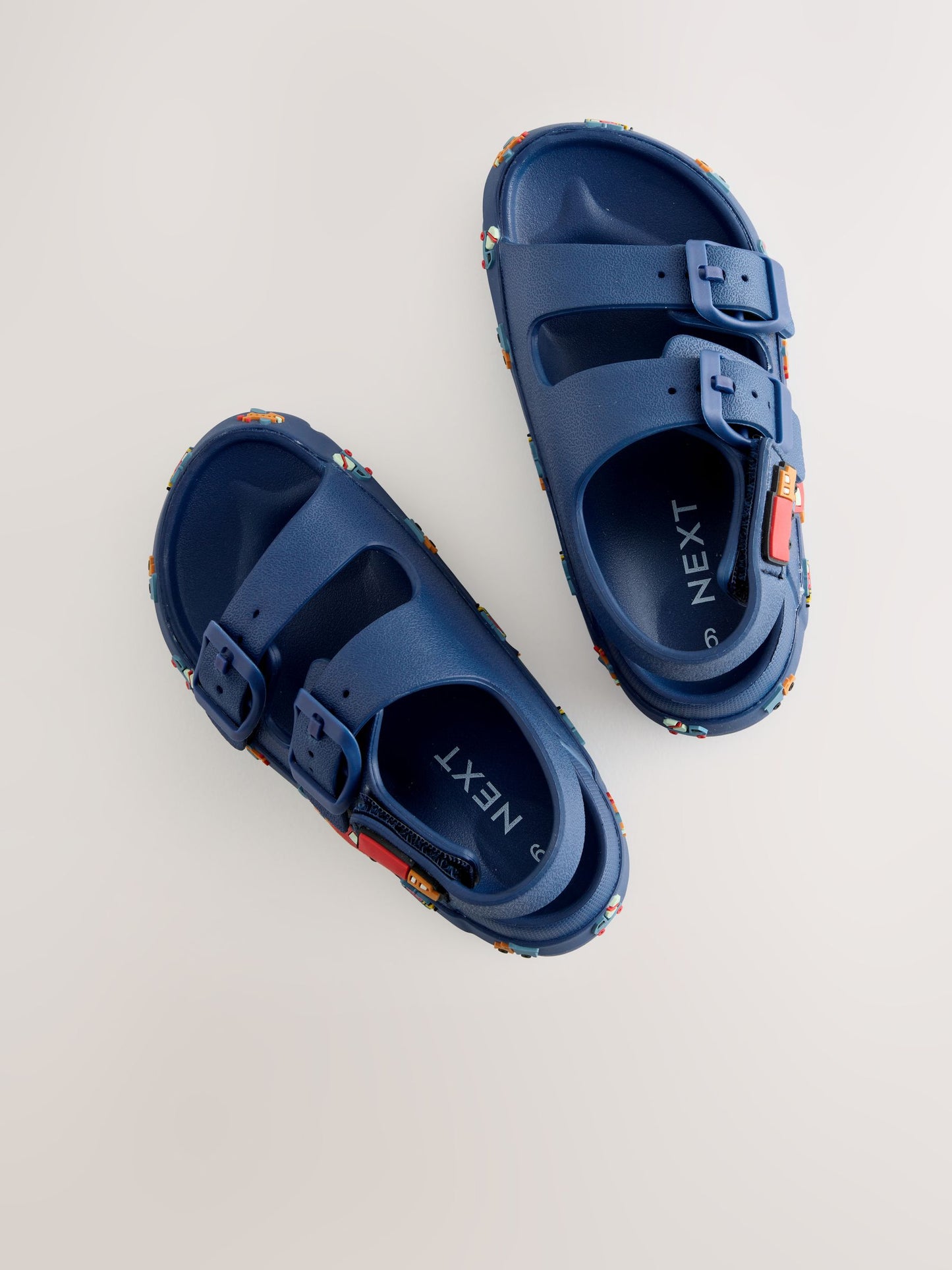 Navy Transport Double Buckle Ankle Strap EVA Sandals image 4