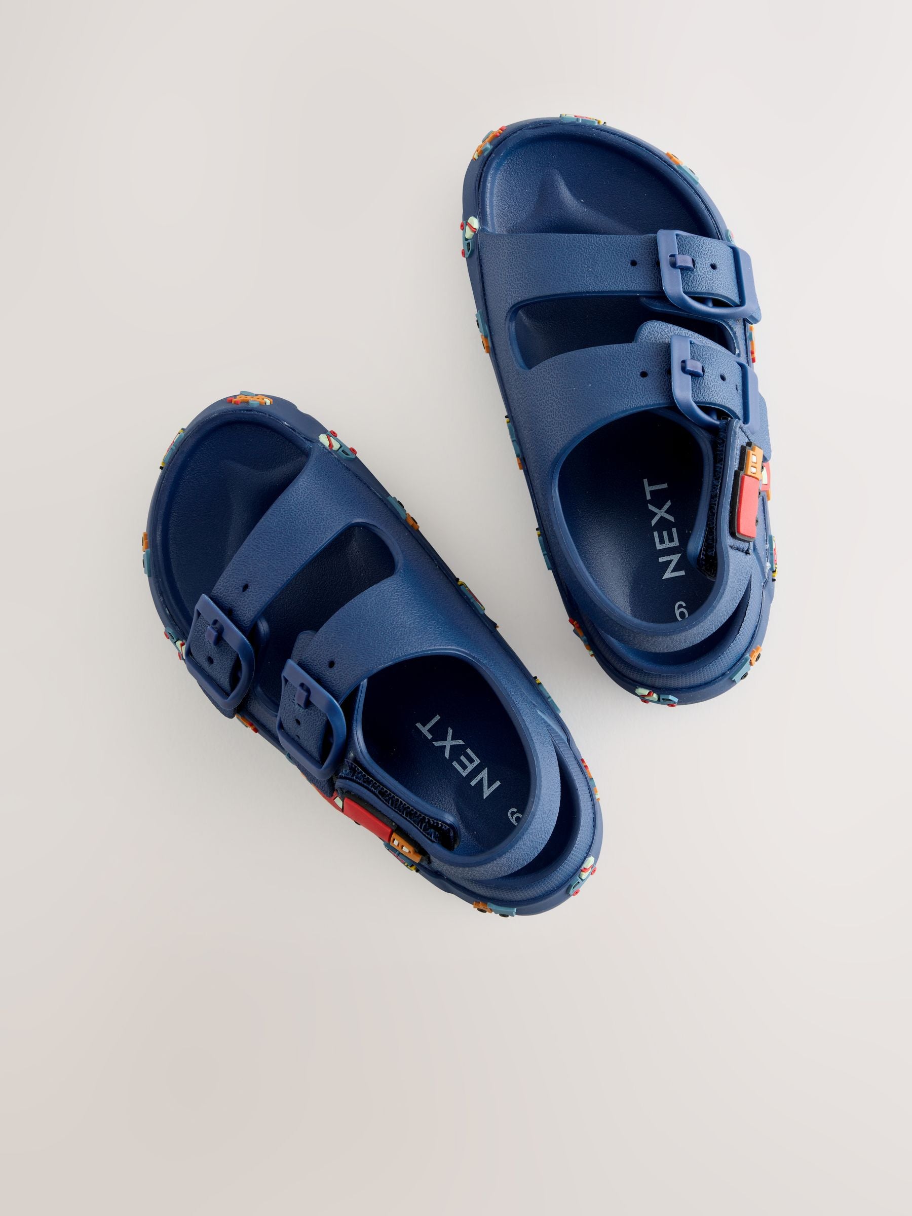 Navy Transport Double Buckle Ankle Strap EVA Sandals image 4