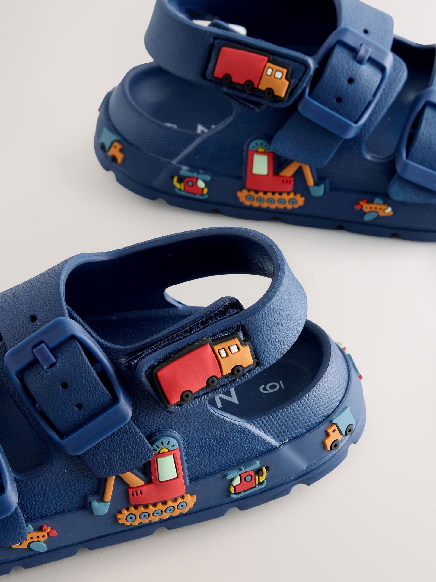 Navy Transport Double Buckle Ankle Strap EVA Sandals image 5