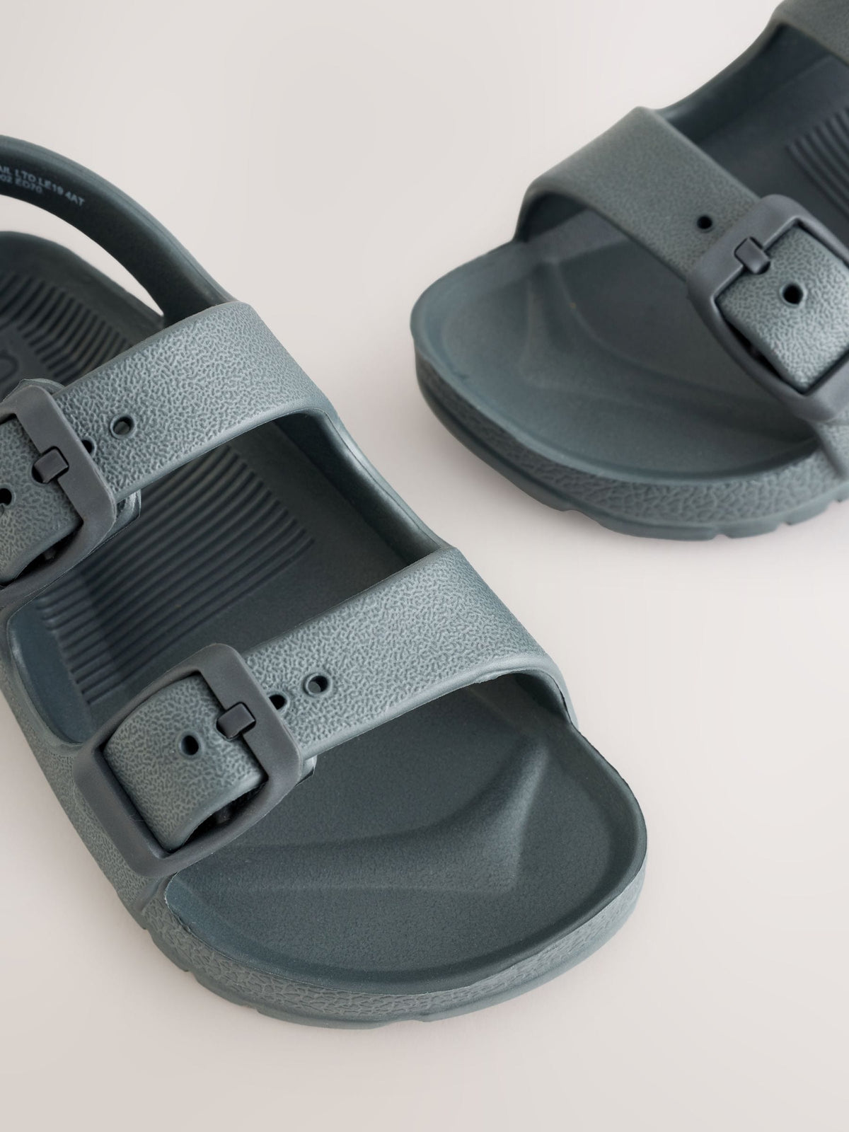 Charcoal Grey Double Buckle Ankle Strap EVA Sandals image 4