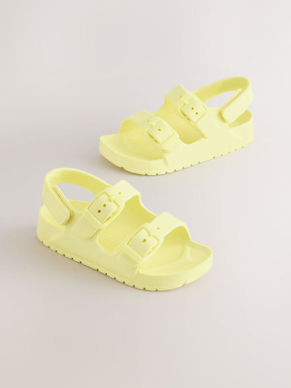 Yellow Double Buckle Ankle Strap EVA Sandals image 3